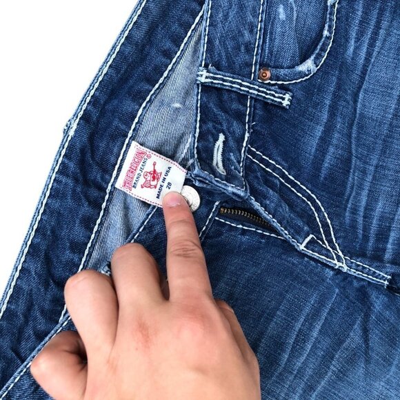 Vintage True Religion Jeans Size 28 Blue - Picture 7 of 7